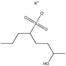 7-Hydroxyoctane-4-sulfonic acid potassium salt Structure