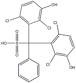 Bis(2,6-dichloro-3-hydroxyphenyl)phenylmethanesulfonic acid Structure