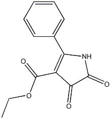 2,3-Dihydro-2,3-dioxo-5-phenyl-1H-pyrrole-4-carboxylic acid ethyl ester Structure