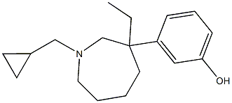 3-[[1-(Cyclopropylmethyl)-3-ethylhexahydro-1H-azepin]-3-yl]phenol Structure