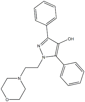 1-(2-Morpholinoethyl)-3,5-diphenyl-1H-pyrazol-4-ol Structure