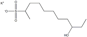 9-Hydroxyundecane-2-sulfonic acid potassium salt 구조식 이미지