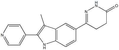 6-[2-(4-Pyridinyl)-3-methyl-1H-indol-5-yl]-4,5-dihydropyridazin-3(2H)-one Structure