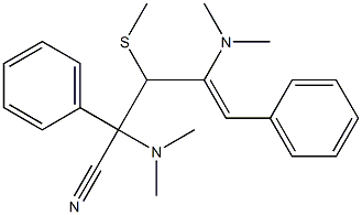 3-Methylthio-2,5-diphenyl-2,4-bis(dimethylamino)-4-pentenonitrile Structure