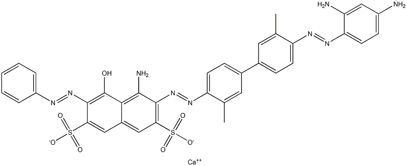 1-Amino-2-[[4'-[(2,4-diaminophenyl)azo]-3,3'-dimethyl-1,1'-biphenyl-4-yl]azo]-8-hydroxy-7-(phenylazo)-3,6-naphthalenedisulfonic acid calcium salt Structure