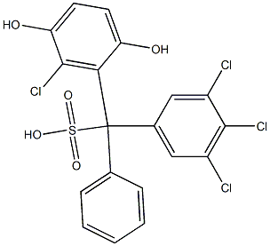 (6-Chloro-2,5-dihydroxyphenyl)(3,4,5-trichlorophenyl)phenylmethanesulfonic acid Structure