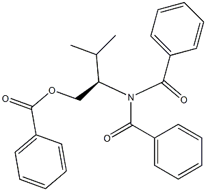 (-)-N-[(R)-1-Benzoyloxymethyl-2-methylpropyl]dibenzoylamine 구조식 이미지