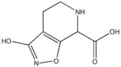 4,5,6,7-Tetrahydro-3-hydroxyisoxazolo[5,4-c]pyridine-7-carboxylic acid 구조식 이미지