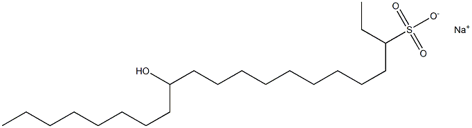 13-Hydroxyhenicosane-3-sulfonic acid sodium salt 구조식 이미지