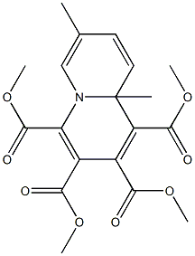 7,9a-Dimethyl-9aH-quinolizine-1,2,3,4-tetracarboxylic acid tetramethyl ester 구조식 이미지