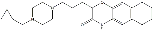 2-[3-[4-(Cyclopropylmethyl)piperazin-1-yl]propyl]-6,7,8,9-tetrahydro-2H-naphth[2,3-b][1,4]oxazin-3(4H)-one Structure