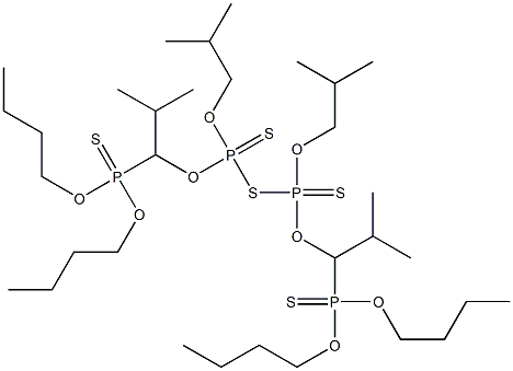 (Dibutoxyphosphinothioyl)(diisobutoxyphosphinothioyl) sulfide 구조식 이미지