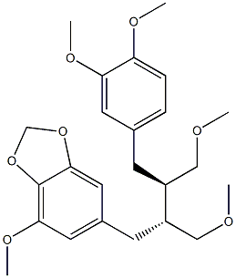 6-[(2R,3R)-4-(3,4-Dimethoxyphenyl)-2,3-bis(methoxymethyl)butyl]-4-methoxy-1,3-benzodioxole Structure