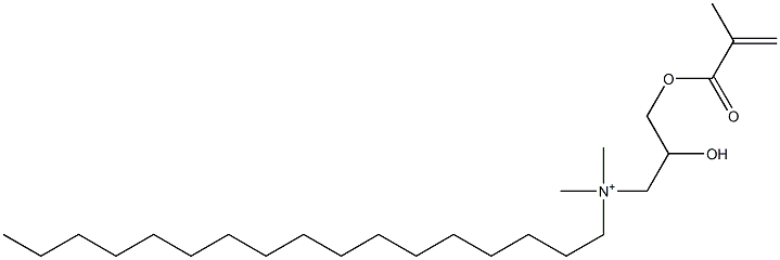 N-[2-Hydroxy-3-(methacryloyloxy)propyl]-N,N-dimethylheptadecan-1-aminium 구조식 이미지