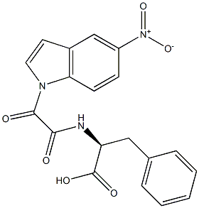 N-[[(5-Nitro-1H-indole -yl)carbonyl]carbonyl]-L-phenylalanine Structure