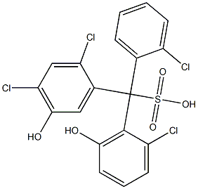 (2-Chlorophenyl)(2-chloro-6-hydroxyphenyl)(2,4-dichloro-5-hydroxyphenyl)methanesulfonic acid Structure