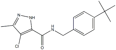4-Chloro-5-methyl-N-(4-tert-butylbenzyl)-2H-pyrazole-3-carboxamide 구조식 이미지