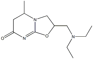 2,3,5,6-Tetrahydro-2-[(diethylamino)methyl]-5-methyl-7H-oxazolo[3,2-a]pyrimidin-7-one 구조식 이미지