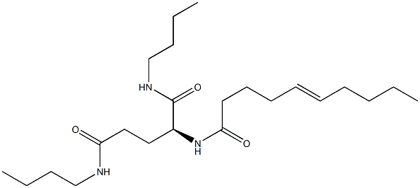 N2-(5-Decenoyl)-N1,N5-dibutylglutaminamide Structure