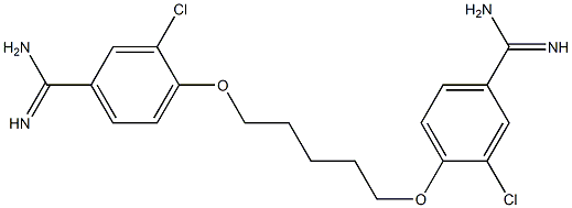 4,4'-[1,5-Pentanediylbis(oxy)]bis[3-chlorobenzamidine] 구조식 이미지