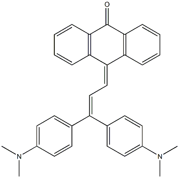 10-[3,3-Bis[4-(dimethylamino)phenyl]-2-propenylidene]anthracen-9(10H)-one Structure