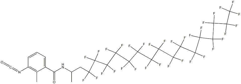 3-Isocyanato-2-methyl-N-[2-(tritriacontafluorohexadecyl)-1-methylethyl]benzamide Structure