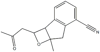 2-Acetonyl-6-cyano-7a-methyl-2,2a,7,7a-tetrahydroindeno[2,1-b]oxete 구조식 이미지