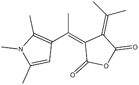 3-[1-(1,2,5-Trimethyl-1H-pyrrole-3-yl)ethylidene]-4-isopropylidenetetrahydrofuran-2,5-dione Structure
