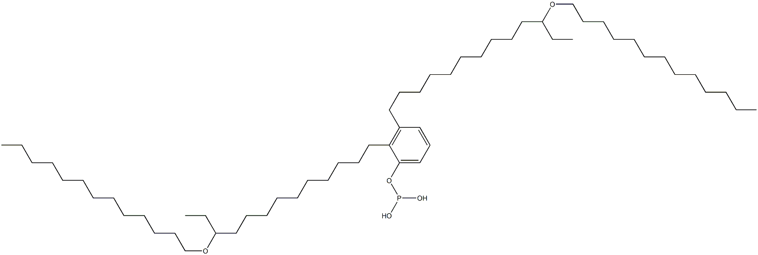 Phosphorous acid bis[11-(tridecyloxy)tridecyl]phenyl ester Structure