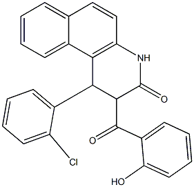 1-(2-Chlorophenyl)-1,2-dihydro-2-(2-hydroxybenzoyl)benzo[f]quinolin-3(4H)-one 구조식 이미지