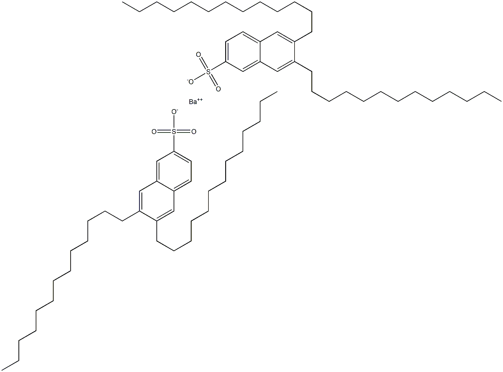 Bis(6,7-ditridecyl-2-naphthalenesulfonic acid)barium salt Structure