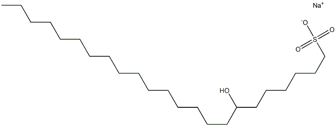 7-Hydroxytricosane-1-sulfonic acid sodium salt 구조식 이미지