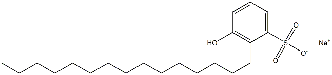 3-Hydroxy-2-pentadecylbenzenesulfonic acid sodium salt 구조식 이미지