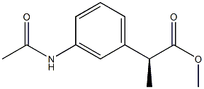 [S,(+)]-2-[m-(Acetylamino)phenyl]propionic acid methyl ester 구조식 이미지