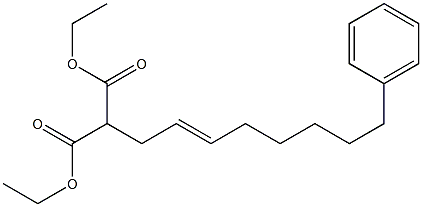 [(E)-8-Phenyl-2-octenyl]malonic acid diethyl ester 구조식 이미지