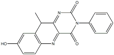 3-Phenyl-10-methyl-8-hydroxypyrimido[5,4-b]quinoline-2,4(3H,10H)-dione 구조식 이미지