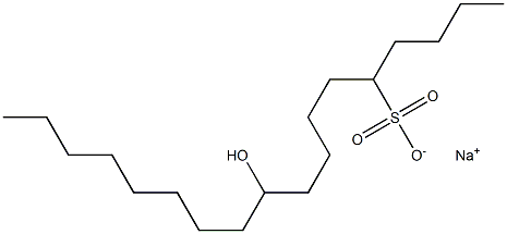 10-Hydroxyoctadecane-5-sulfonic acid sodium salt 구조식 이미지