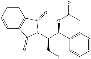 (1S,2S)-1-Acetoxy-1-phenyl-2-(1,3-dioxoisoindolin-2-yl)-3-iodopropane Structure