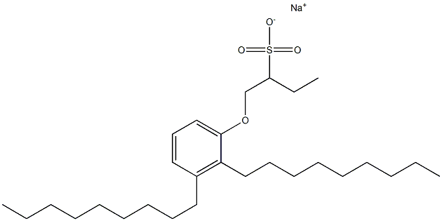 1-(2,3-Dinonylphenoxy)butane-2-sulfonic acid sodium salt 구조식 이미지