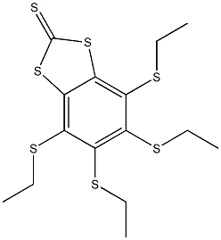 4,5,6,7-Tetrakis(ethylthio)-1,3-benzodithiol-2-thione 구조식 이미지