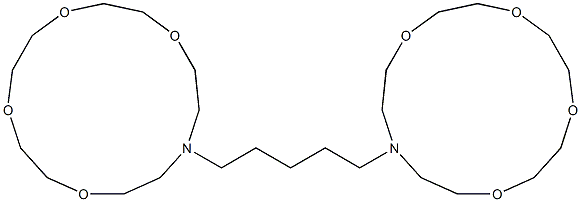 13,13'-Pentamethylenebis(1,4,7,10-tetraoxa-13-azacyclopentadecane) 구조식 이미지