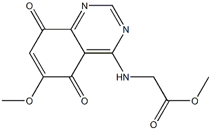 [(5,8-Dihydro-6-methoxy-5,8-dioxoquinazolin)-4-ylamino]acetic acid methyl ester Structure