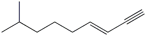 (E)-8-Methyl-3-nonen-1-yne Structure