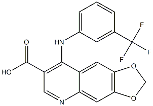 4-[[3-(Trifluoromethyl)phenyl]amino]-6,7-(methylenedioxy)quinoline-3-carboxylic acid Structure