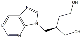 9-[(R)-4-Hydroxy-2-(hydroxymethyl)butyl]-9H-purine Structure