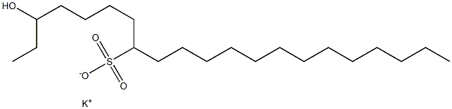 3-Hydroxyhenicosane-8-sulfonic acid potassium salt Structure
