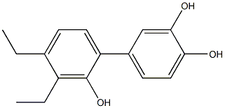 3',4'-Diethyl-1,1'-biphenyl-2',3,4-triol 구조식 이미지