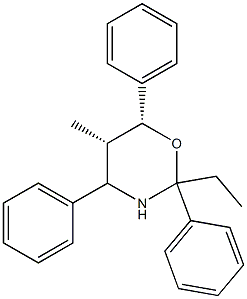 (5S,6R)-2-Ethyl-5-methyl-2,4,6-triphenyl-3,4,5,6-tetrahydro-2H-1,3-oxazine Structure