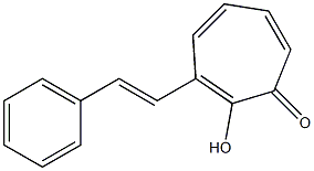 2-Hydroxy-3-(2-phenylethenyl)cyclohepta-2,4,6-trien-1-one 구조식 이미지