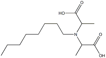 2,2'-(Octylimino)bis(propionic acid) Structure